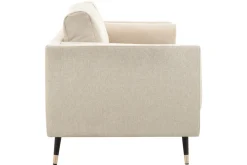 Shop Miliboo Sofá 2 plazas de tela beige capuchino jaspeado STING