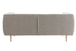 Sale Miliboo Sofá 2-3 plazas estilo nórdico de tejido rizado estilo lana de color topo MORRIS