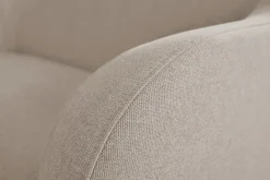 Best Miliboo Sofá 3 plazas estilo nórdico de tela beige natural y madera ISIS