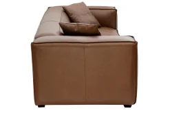 Flash Sale Miliboo Sofá 3 plazas moderno de piel de búfalo COBAIN