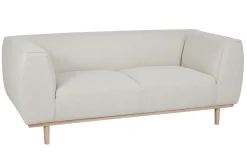 Hot Miliboo Sofá 2-3 plazas nórdico de tela beige y madera MORRIS