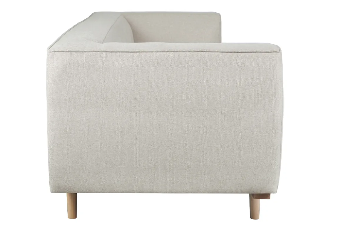 Hot Miliboo Sofá 2-3 plazas nórdico de tela beige y madera MORRIS
