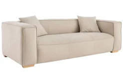 Flash Sale Miliboo Sofá 3 plazas tejido efecto terciopelo natural COBAIN