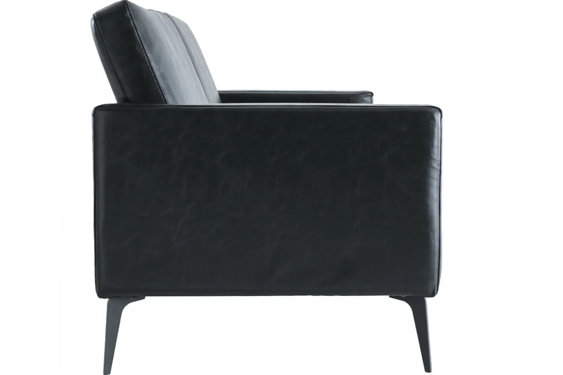 Cheap Miliboo Sofá vintage negro 3 plazas RICCI