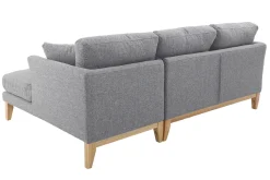 Shop Miliboo Sofa de esquina derecha nórdico gris claro OSLO