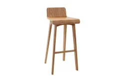 New Miliboo Taburete / silla de bar diseño madera natural escandinavo BALTIK
