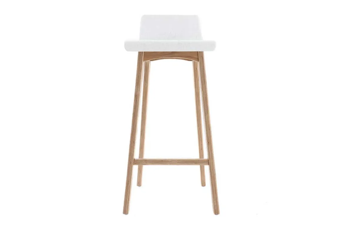 Best Miliboo Taburete / silla de bar diseño madera natural y blanco escandinavo BALTIK
