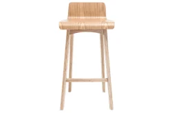 Clearance Miliboo Taburete / Silla de bar escandinavo 65cm fresno BALTIK