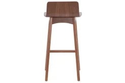 Clearance Miliboo Taburete / Silla de bar madera oscura 65 cm BALTIK