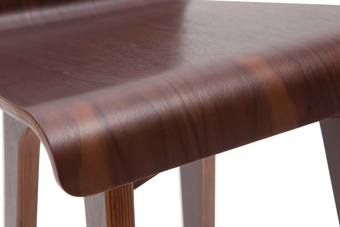 Clearance Miliboo Taburete / Silla de bar madera oscura 65 cm BALTIK