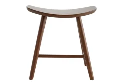 Fashion Miliboo Taburete bajo de nogal 46,5 cm DEMORY