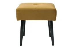 Sale Miliboo Taburete bajo de tejido efecto aterciopelado texturizado bronce y metal negro 46 cm GUESTA