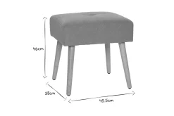 Hot Miliboo Taburete bajo de tela efecto aterciopelado texturizado terracota y madera clara maciza 46 cm GUESTA