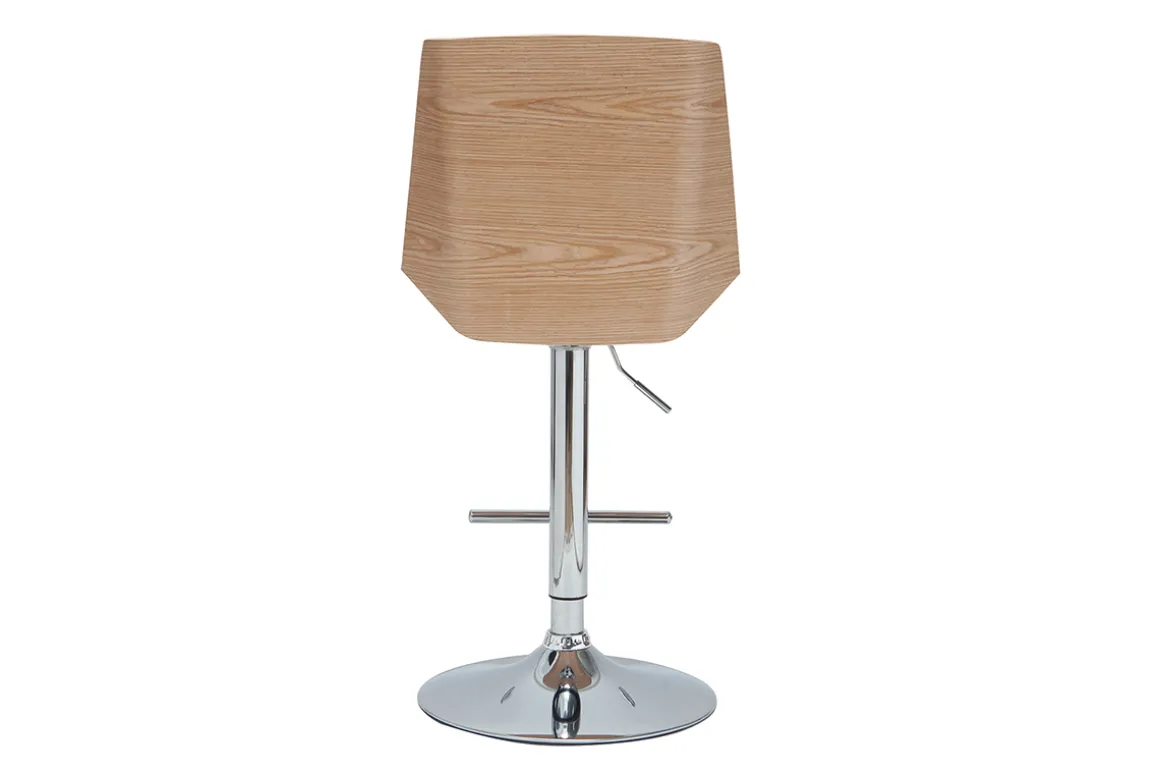 Best Miliboo Taburete de bar blanco y madera clara MELKIOR
