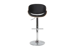 Outlet Miliboo Taburete de bar de diseño negro y madera WALNUT