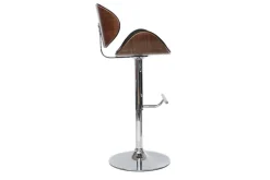 Outlet Miliboo Taburete de bar de diseño negro y madera WALNUT