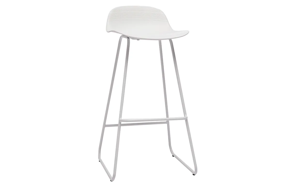 Fashion Miliboo Taburete de bar diseño blanco lote de 2 ELLA