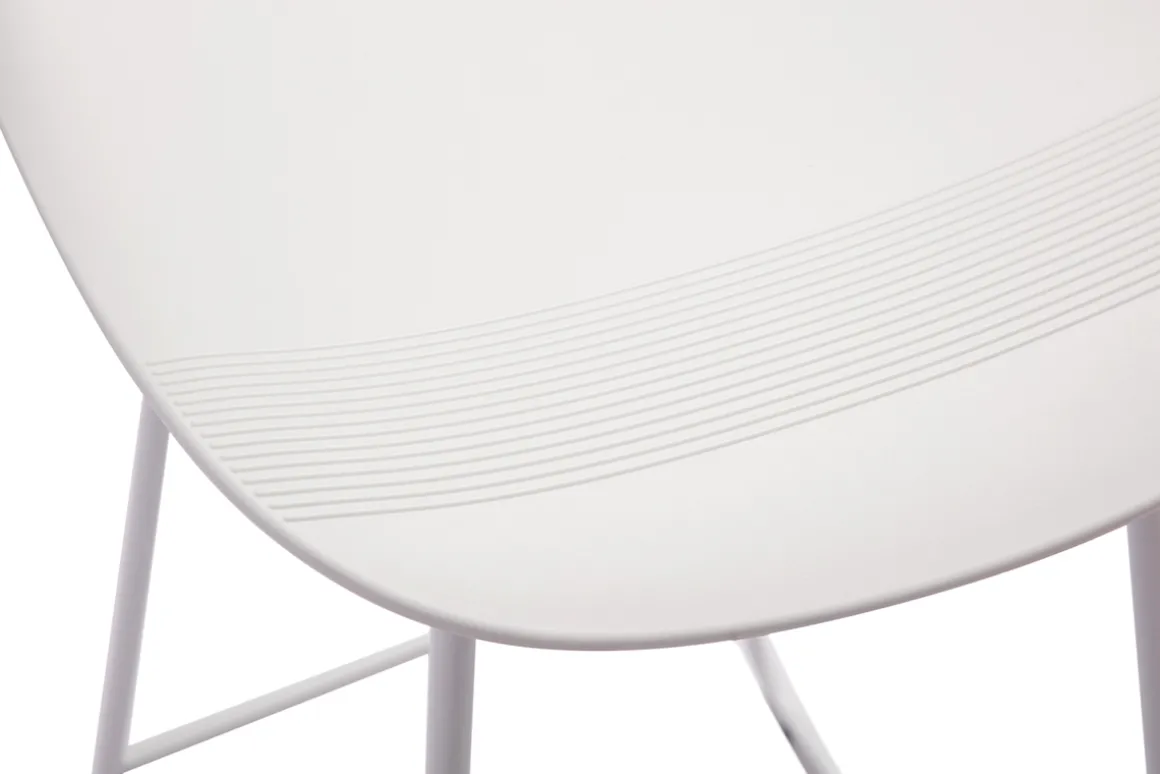 Fashion Miliboo Taburete de bar diseño blanco lote de 2 ELLA