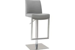 New Miliboo Taburete de bar diseño contemporáneo - metal y PU gris - KYLE