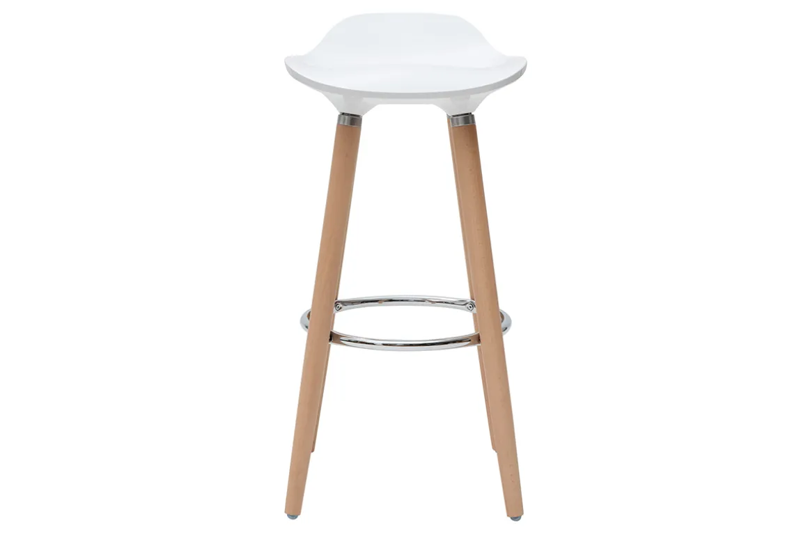 Cheap Miliboo Taburete de bar diseño escandinavo blanco lote de 2 GILDA