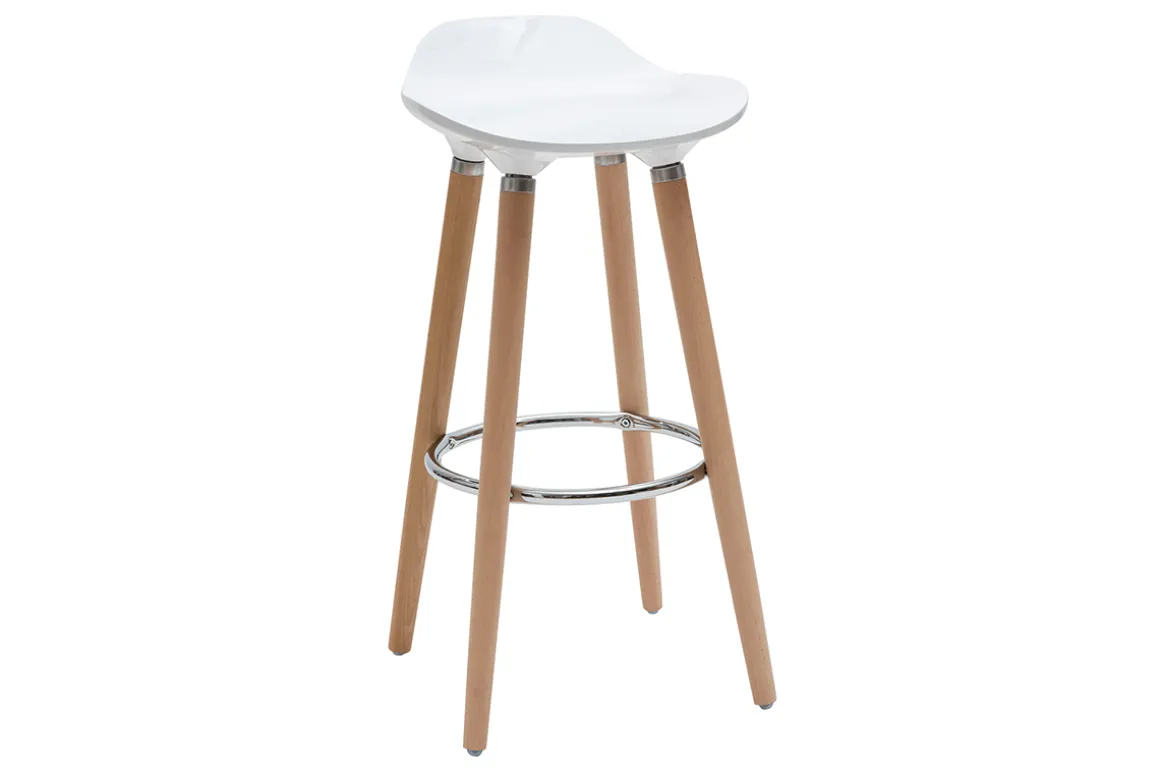 Cheap Miliboo Taburete de bar diseño escandinavo blanco lote de 2 GILDA