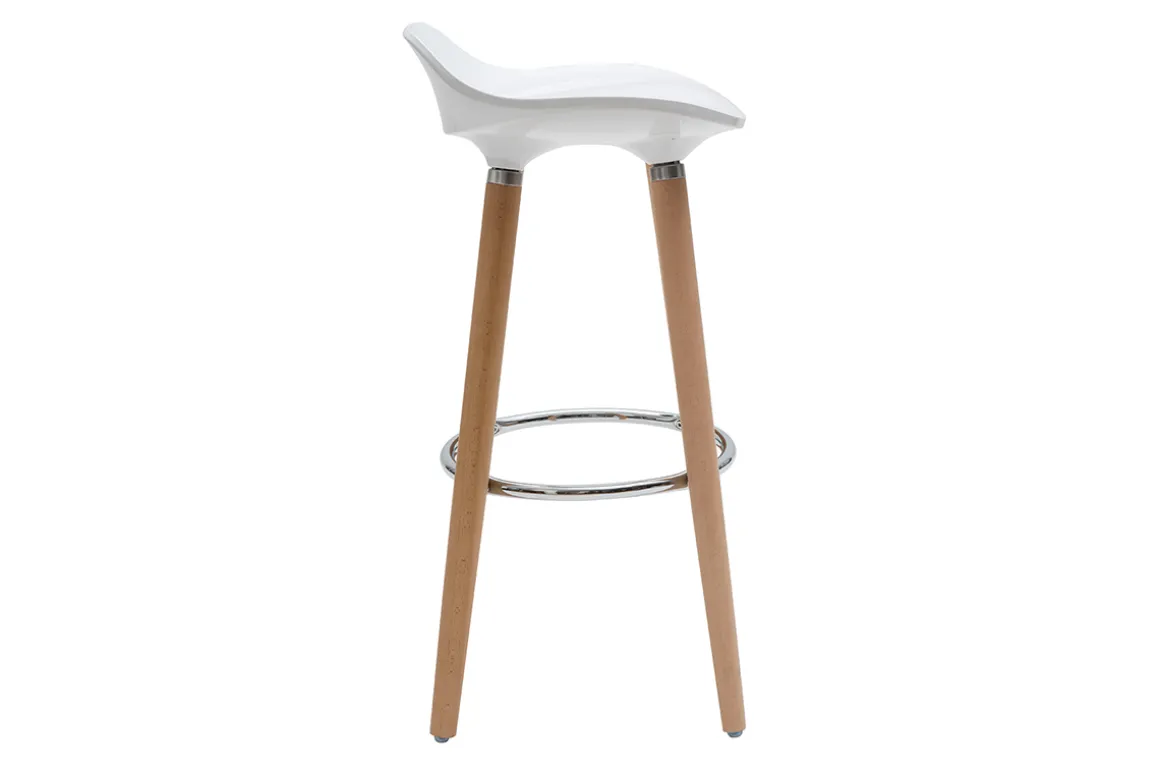 Cheap Miliboo Taburete de bar diseño escandinavo blanco lote de 2 GILDA
