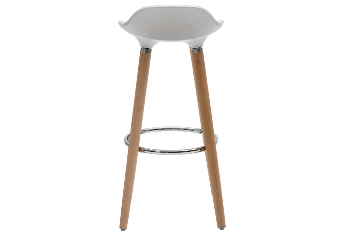 Cheap Miliboo Taburete de bar diseño escandinavo blanco lote de 2 GILDA