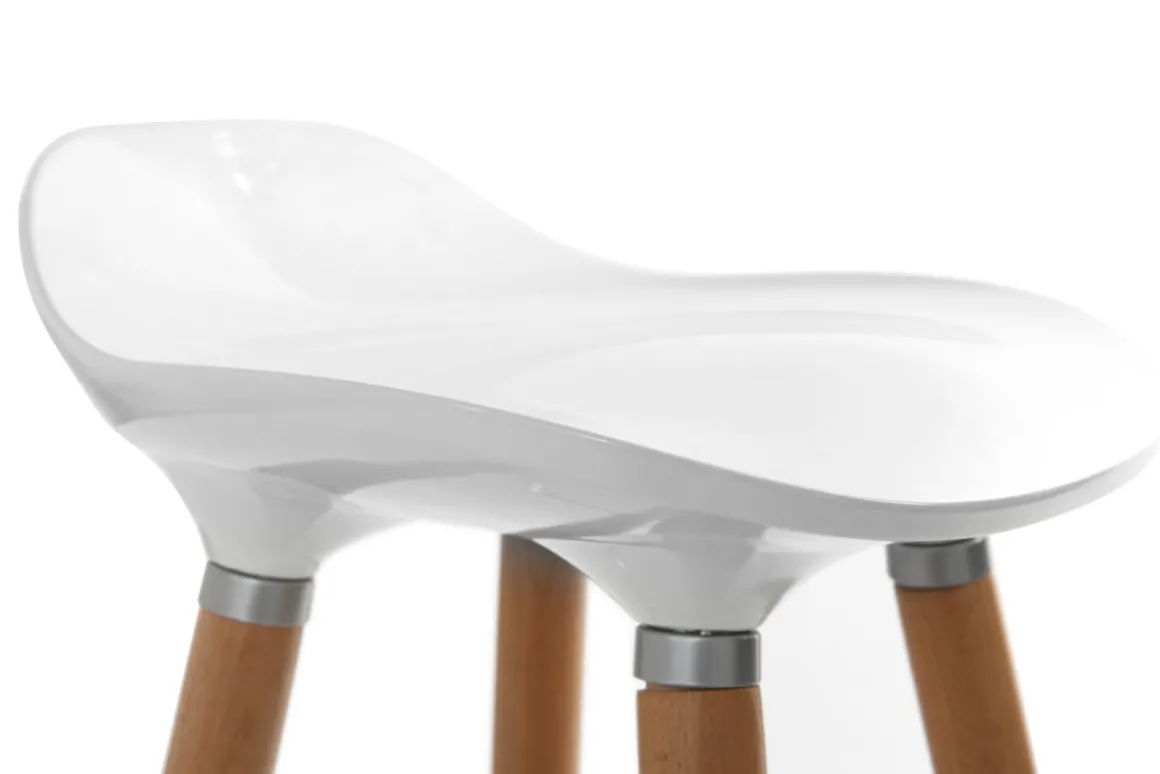 Cheap Miliboo Taburete de bar diseño escandinavo blanco lote de 2 GILDA