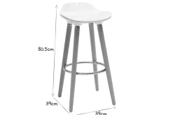 Cheap Miliboo Taburete de bar diseño escandinavo blanco lote de 2 GILDA