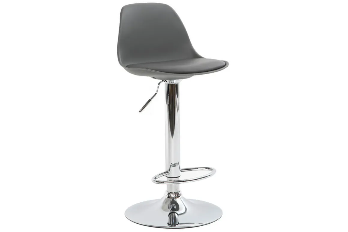 Best Miliboo Taburete de bar diseño gris lote de 2 STEEVY