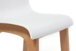 Flash Sale Miliboo Taburete de bar diseño madera y blanco 65cm lote de 2 NEW SURF