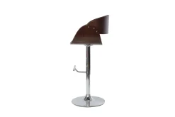 Shop Miliboo Taburete de bar diseño negro y madera BENT