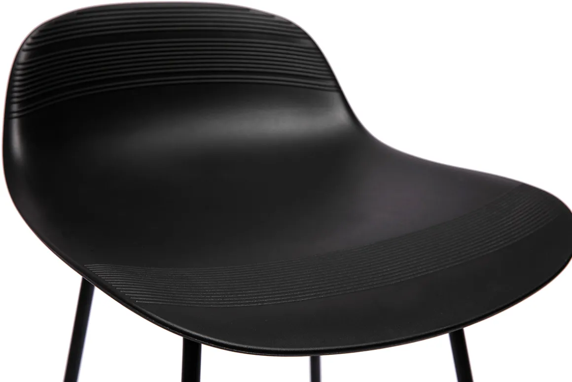 Hot Miliboo Taburete de bar diseño negro lote de 2 ELLA