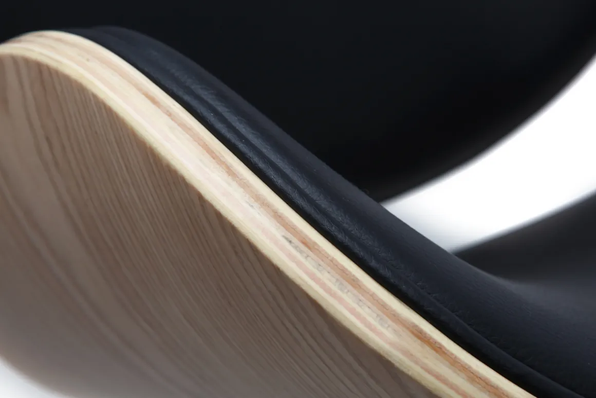 Best Miliboo Taburete de bar diseño negro y madera clara WALNUT