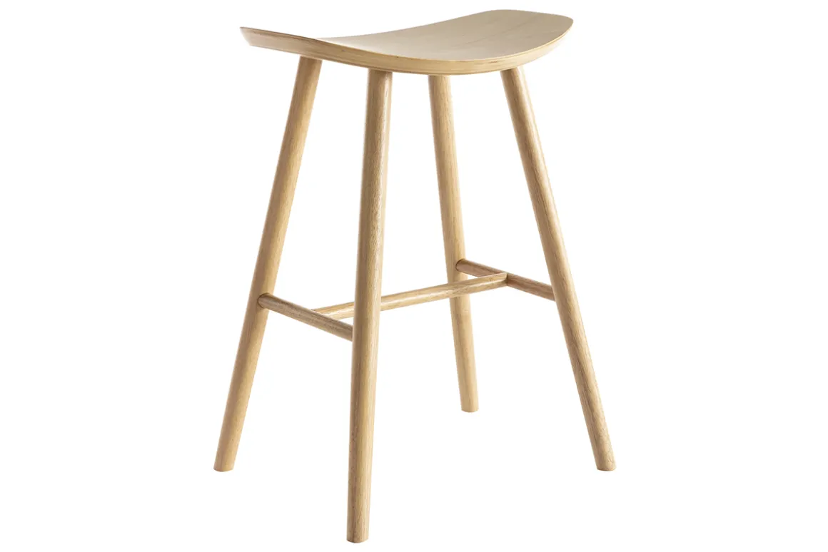 Best Sale Miliboo Taburete de bar madera clara 65 cm DEMORY
