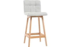 Outlet Miliboo Taburete de bar madera y gris perla 65cm lote de 2 KLARIS
