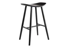 Fashion Miliboo Taburete de bar moderno nogal 72cm DEMORY