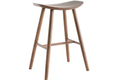 Fashion Miliboo Taburete de bar nogal 65 cm DEMORY