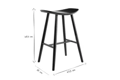Fashion Miliboo Taburete de bar nogal 65 cm DEMORY