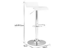 Outlet Miliboo Taburete de bar SURF color blanco