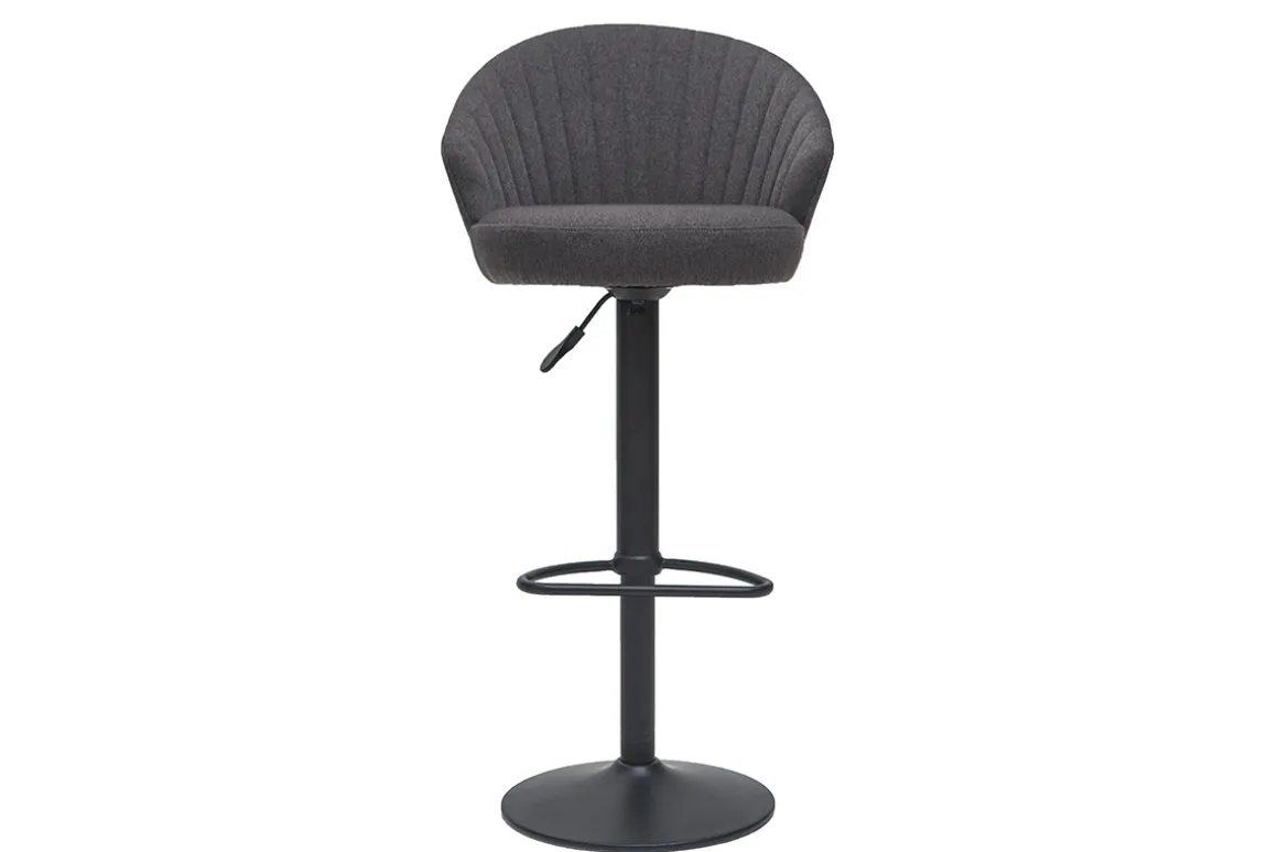 Outlet Miliboo Taburete de bar tejido gris IZAAC