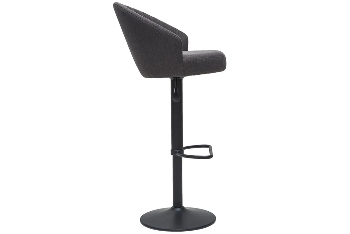 Outlet Miliboo Taburete de bar tejido gris IZAAC