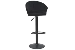 Cheap Miliboo Taburete de bar terciopelo negro IZAAC