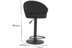 Fashion Miliboo Taburete de bar terciopelo azul petróleo IZAAC