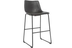 Clearance Miliboo Taburete de bar vintage PU negro 73cm lote de 2 NEW ROCK