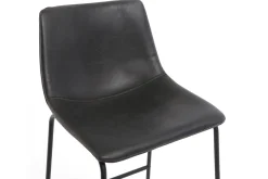 Clearance Miliboo Taburete de bar vintage PU negro 73cm lote de 2 NEW ROCK
