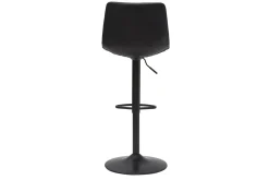 Best Sale Miliboo Taburete de bar vintage regulable PU negro 61cm lote de 2 NEW ROCK