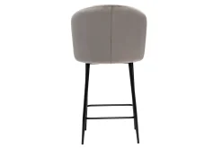 Sale Miliboo Taburete de cocina de diseño de terciopelo topo VANITY