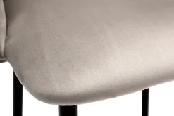 Sale Miliboo Taburete de cocina de diseño de terciopelo topo VANITY