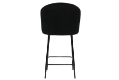 Fashion Miliboo Taburete de cocina de diseño de terciopelo negro VANITY
